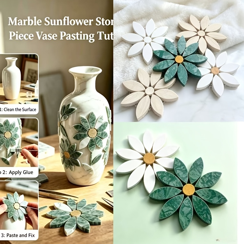 Zara Home Bathroom Accessories - Piastrelle a mosaico floreali in marmo