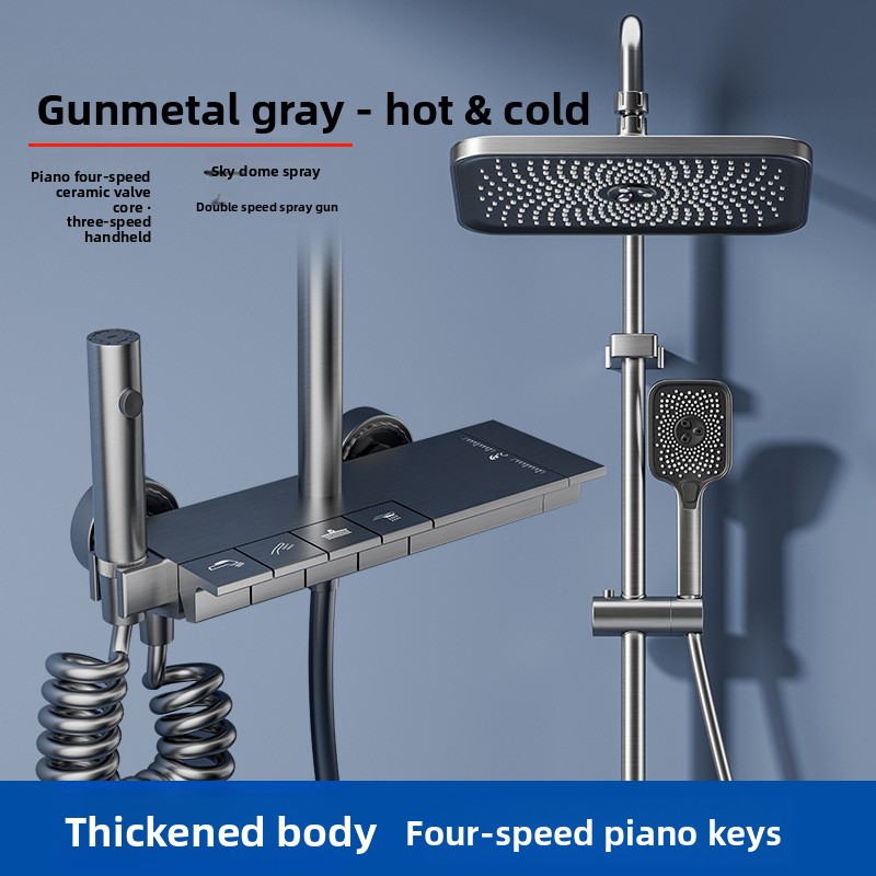 Home Bathroom Shower - Sistema Doccia Grigio Canna di Fucile,