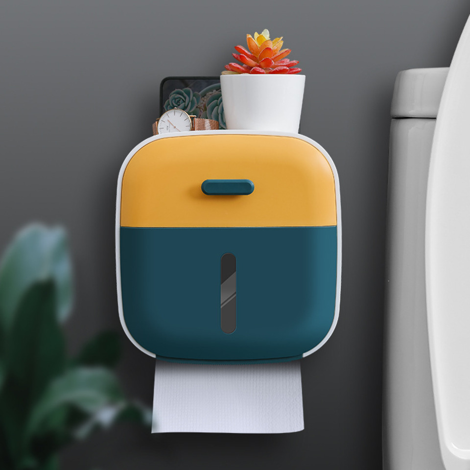 Home Bathroom Wallpaper - Contenitore per Carta Igienica, Organizzatore Impermeabile