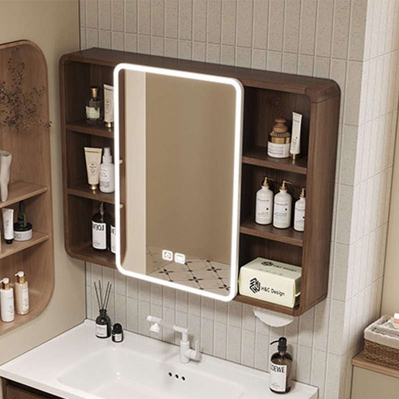 Home Toilet Bathroom Design - Armadietto da Bagno con Specchio, Mensole