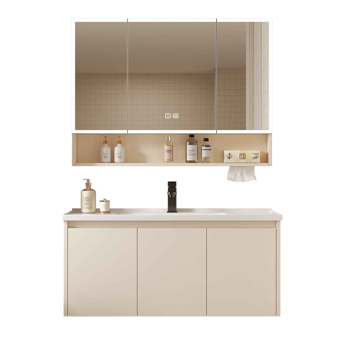 Home Bathroom Wallpaper - Armadietto a Specchio Intelligente da Bagno