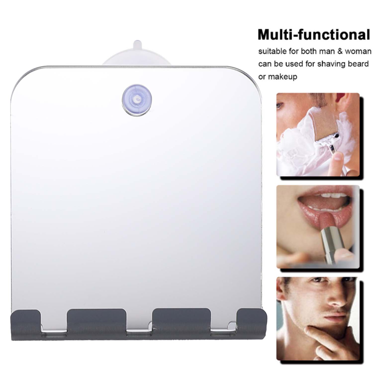 Shaving Mirror Suction - Specchio da viaggio infrangibile senza nebbia