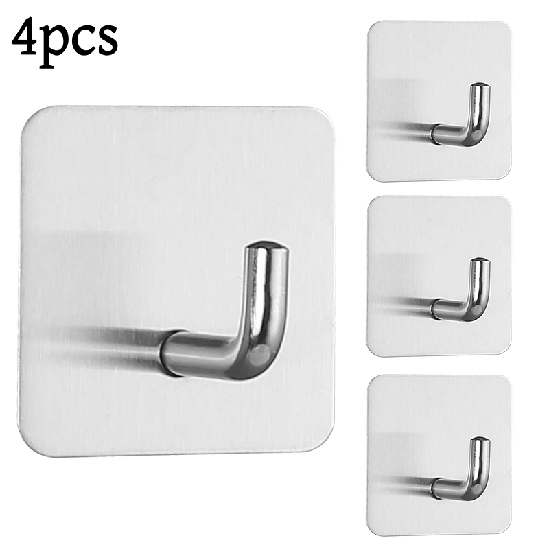 Towel Bar Stainless - 2-4 pezzi autoadesivo gancio da parete
