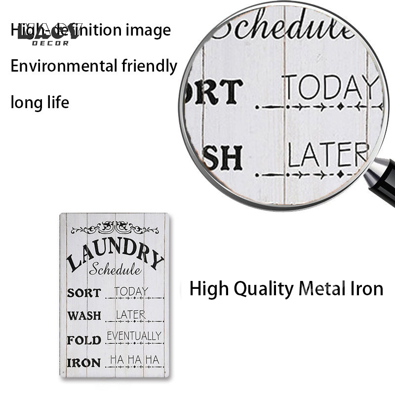 Targa in Metallo con Slogan, D - Home Bathroom Furniture recensione e prezzo