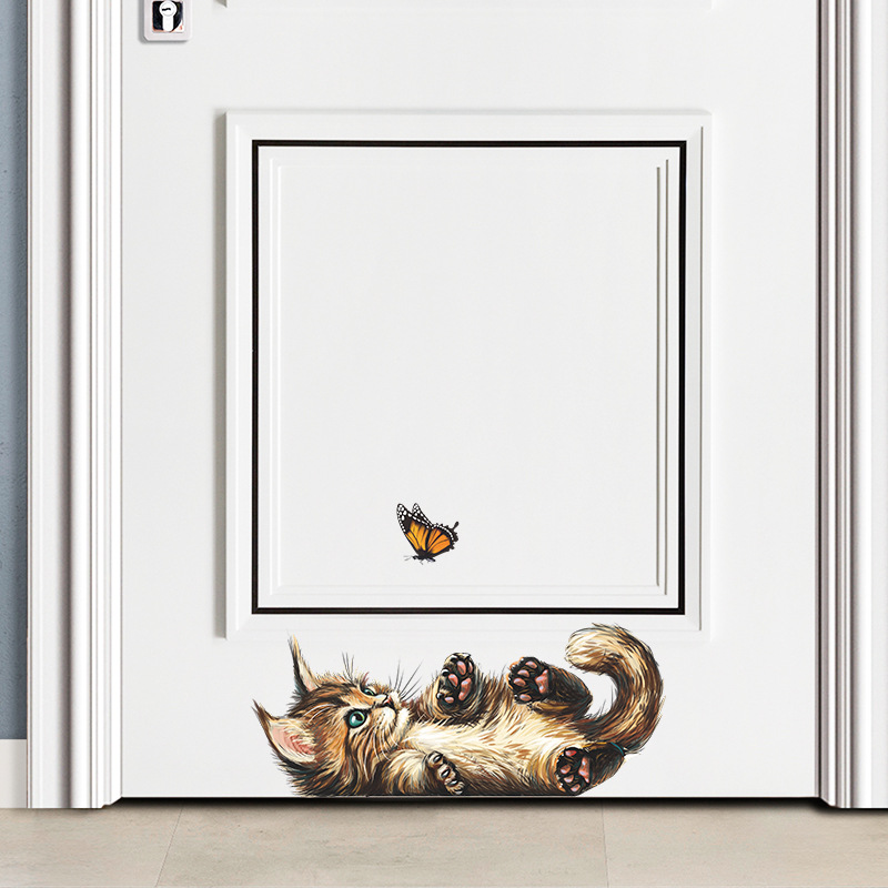 T15 # Cute Kitten Butterfly Pl - Home Bathroom Wallpaper recensione e prezzo
