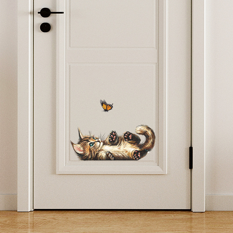 T15 # Cute Kitten Butterfly Pl - Home Bathroom Wallpaper recensione e prezzo