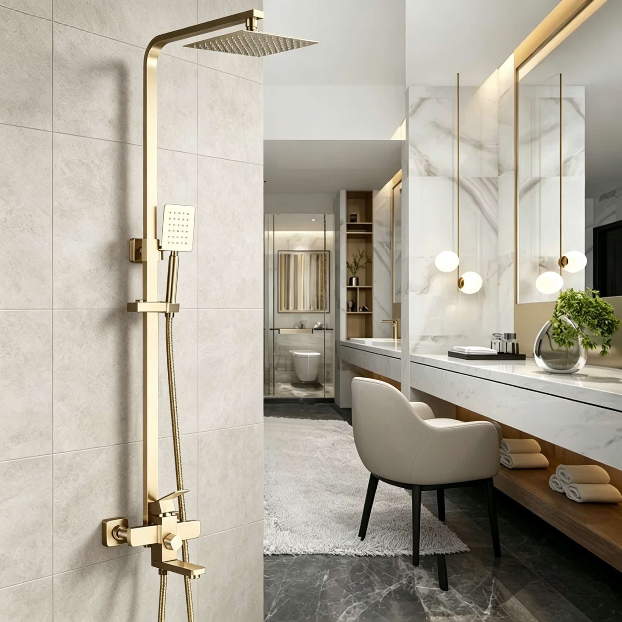 Set doccia dorato in acciaio i - Home Bathroom Shower recensione e prezzo
