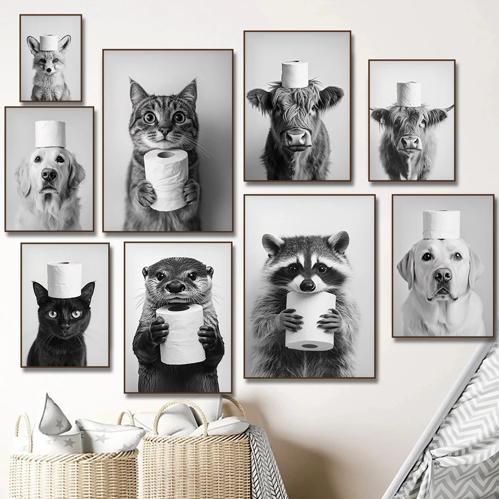 Poster su Tela con Mucca delle - Home Bathroom Wallpaper recensione e prezzo
