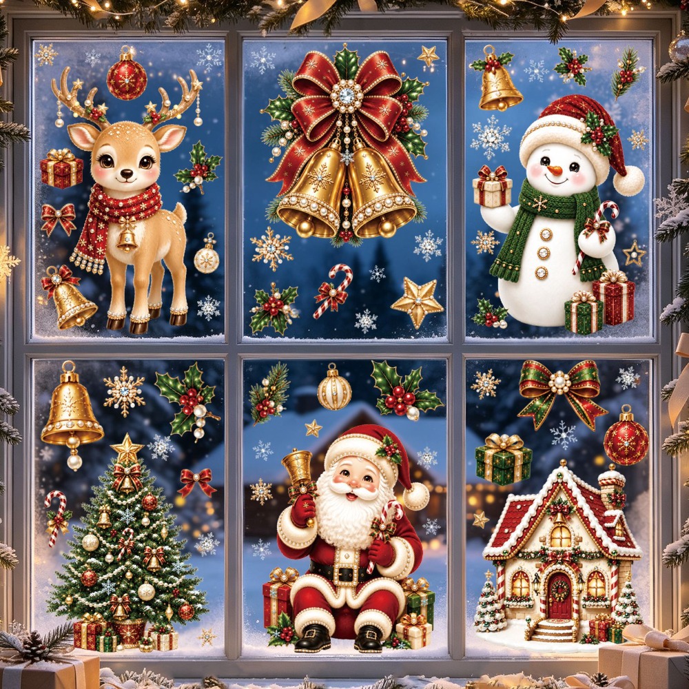 Adesivi per Finestre di Natale - Home Bathroom Wallpaper recensione e prezzo