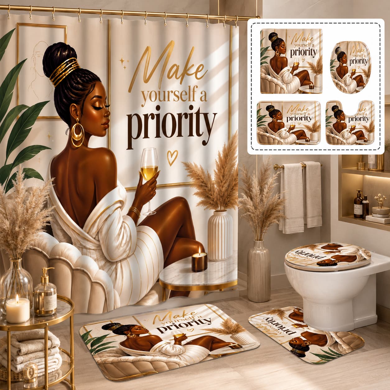 Set di 4 eleganti tende da doc - Home Toilet Bathroom Design recensione e prezzo
