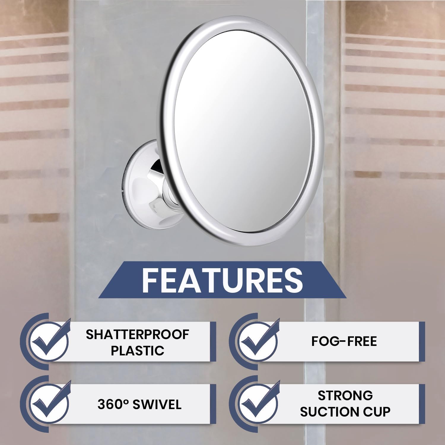 Specchio da Bagno Antiappannam - Shaving Mirror Suction recensione e prezzo