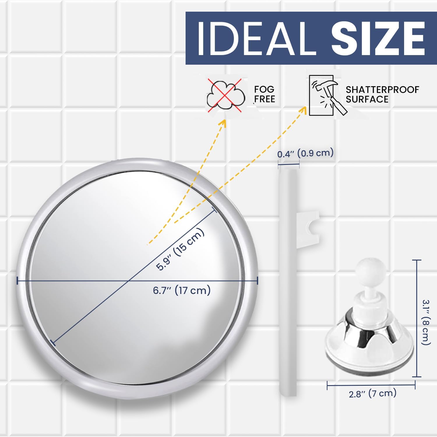Specchio da Bagno Antiappannam - Shaving Mirror Suction recensione e prezzo