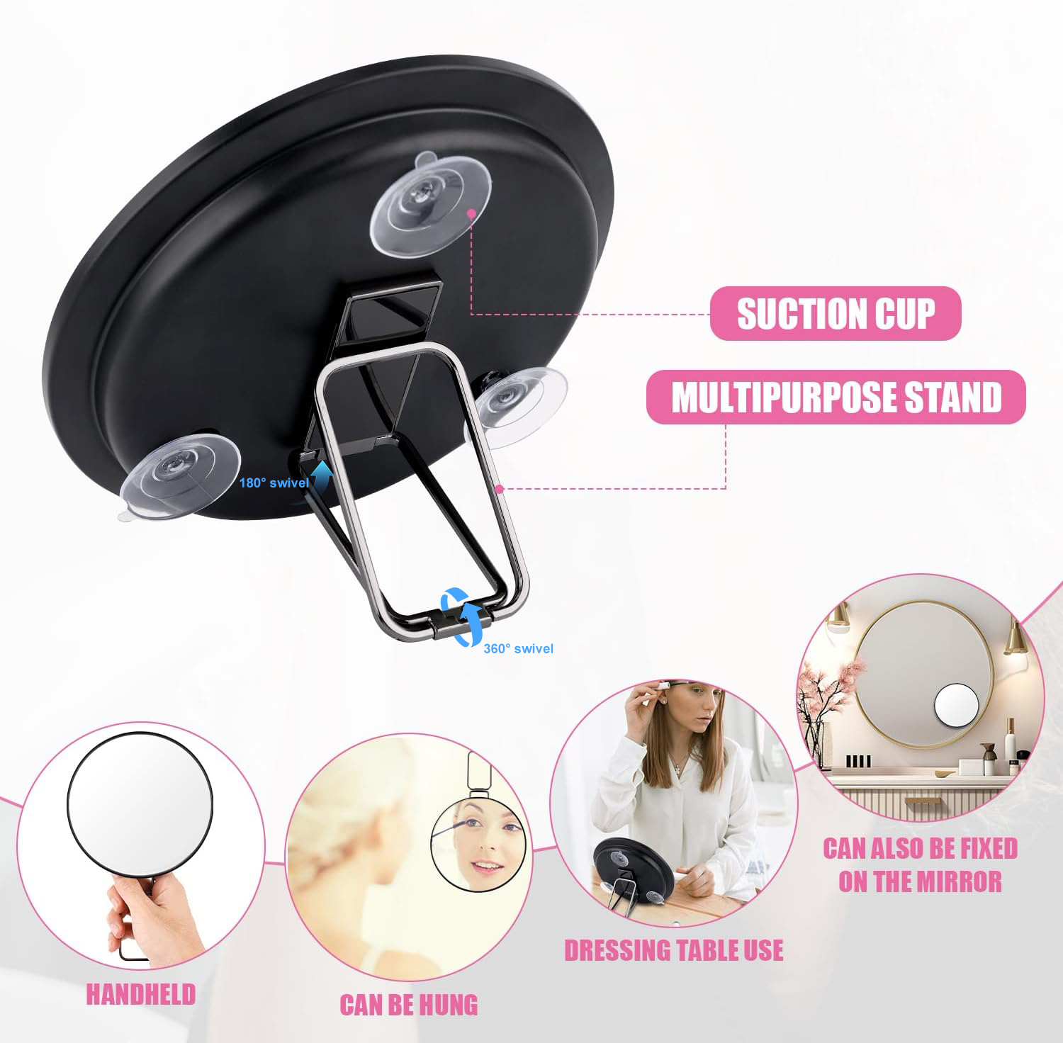 Specchio da Viaggio Portatile  - Shaving Mirror Suction recensione e prezzo