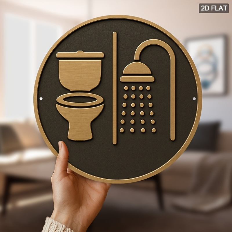 Design piatto 2D per cartelli  - Home Toilet Bathroom Design recensione e prezzo