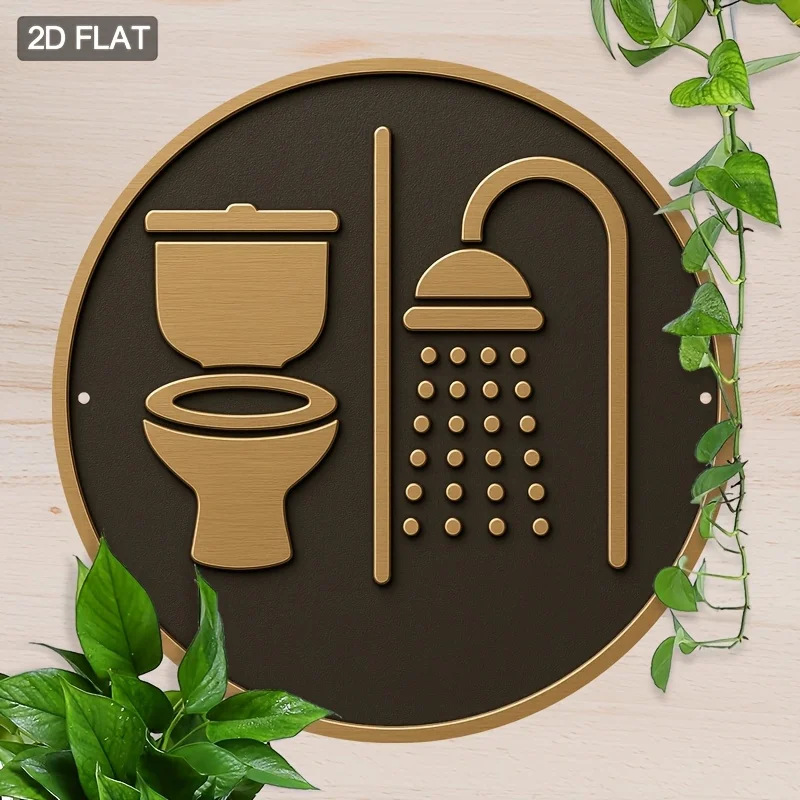 Design piatto 2D per cartelli  - Home Toilet Bathroom Design recensione e prezzo