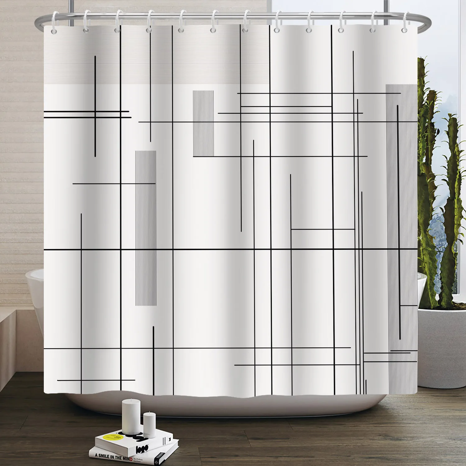 Tenda da doccia con motivo a l - Home Bathroom Partition recensione e prezzo