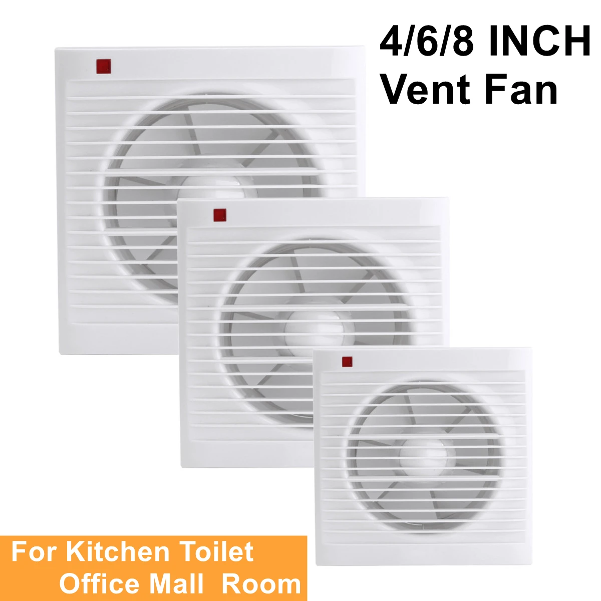 4 pollici 6 pollici 8 pollici  - Home Bathroom Exhaust Fan recensione e prezzo